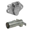 4 Pin Round Plug Kit - Both ends; Metal; MOUNTING HOLES: 2-7/8" apart