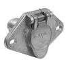 4 Pin Round Plug - Car end; Metal; MOUNTING HOLES: 2-7/8" apart