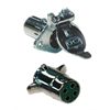 4 Pin Round Plug Kit - Both ends; Metal; MOUNTING HOLES: 1-3/4" apart