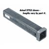 Combo Tube, with Cast Collar: 2.5" square x LENGTH: 18"