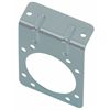 Mounting Bracket - fits 6, 7 & 9 Blade plugs; weld/screw to hitch; Zinc plated