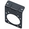 Mounting Bracket - fits 6, 7 & 9 Blade plugs; weld/screw; Black Rust Proof
