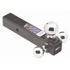 Triple Tow Ballmount, 2" square; LENGTH: 8"; 1-7/8", 2", 2-5/16'' Balls; CHROME